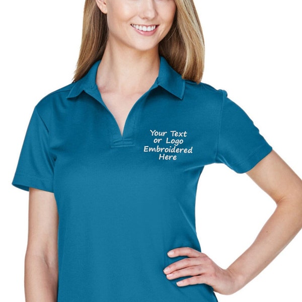 Women's "Your Company Custom" Polo | Logo Polo | Custom Text Polo | Golf Shirt with Logo | Embroidered Logo Polo