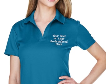 Women's "Your Company Custom" Polo | Logo Polo | Custom Text Polo | Golf Shirt with Logo | Embroidered Logo Polo