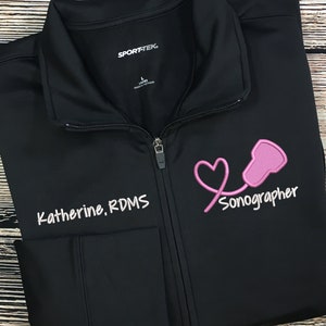 Sonographer Jacket | Sonographer Jacket | RDMS Jacket | Diagnostic Sonographer Sweatshirt | Sonographer Gifts | Sonography Graduation Gift