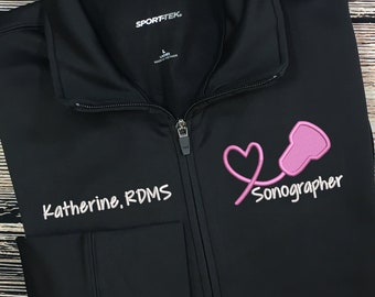 Sonographer Jacket | Sonographer Jacket | RDMS Jacket | Diagnostic Sonographer Sweatshirt | Sonographer Gifts | Sonography Graduation Gift