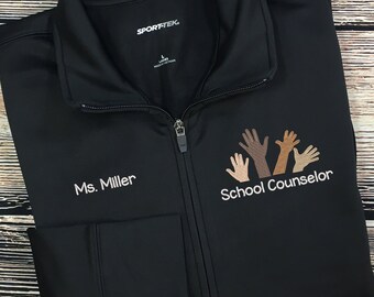 School Counselor Jacket | MS/HS Counselor Zip-Up | Elementary School Counselor | School Therapist | School Psychologist | Mental Health
