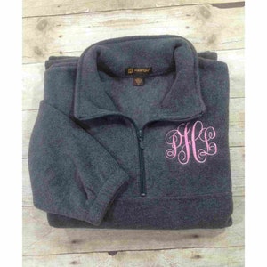 Monogram Fleece Quarter Zip | Monogram Quarter Zip Jacket | Monogram Sweatshirt | Monogram Pullover