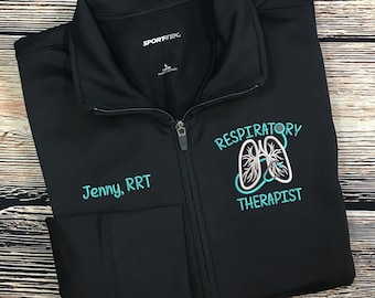 Respiratory Therapist Jacket | RRT Jacket | RT Zip Sweatshirt | RT Gifts | Rrt Gift | Respiratory Therapist