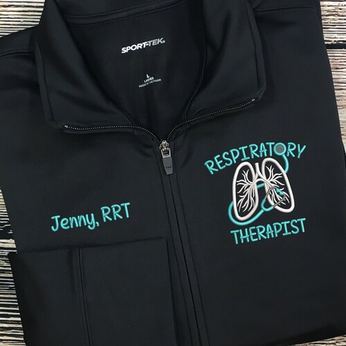 Respiratory Therapist Fleece Jacket RT Jacket RT Zip Etsy
