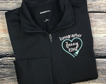 Sonographer Jacket | RDMS Jacket | Ultrasound Tech Sweatshirt | Sonographer Gifts | Sonography Graduation Gift | Ultrasound Jacket