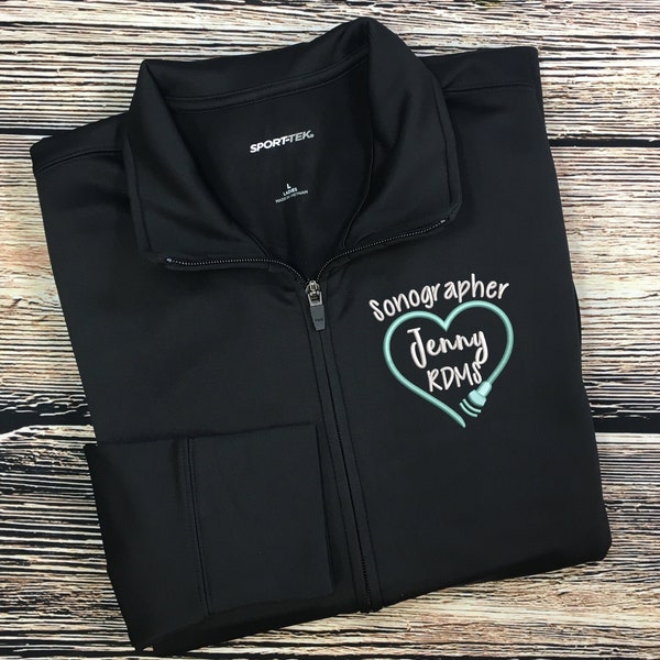 Sonographer Jacket | RDMS Jacket | Ultrasound Tech Sweatshirt | Sonographer Gifts | Sonography Graduation Gift | Ultrasound Jacket