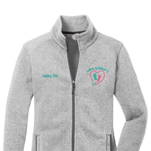 Labor and Delivery Nurse Women s Sweater Fleece Jacket RN Zip up