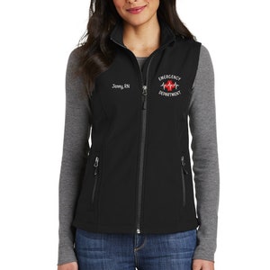Nurse Vest | Emergency Department Nurse Vest | RN Soft Shell Vest | Nurse Gifts | Nurse Graduation Gift | ER Nurse | Emergency Room Nurse