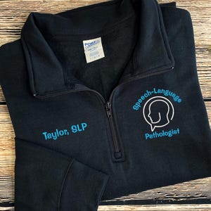 SLP Quarter Zip Sweatshirt | Speech Language Pathologist Pullover| Speech Therapist Sweatshirt