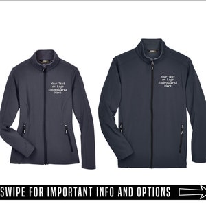 Your Company Soft Shell Jacket| Logo Jacket | Custom Text Jacket | Embroidered Jacket | Embroidered Soft Shell