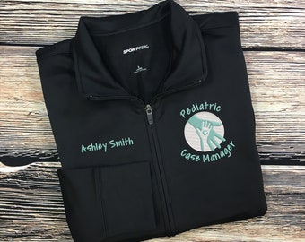 Pediatric Case Manager Jacket | Case Manager Jacket | Social Worker Zip Sweatshirt | Social Worker Graduation Gift | Pediatric Case Manager