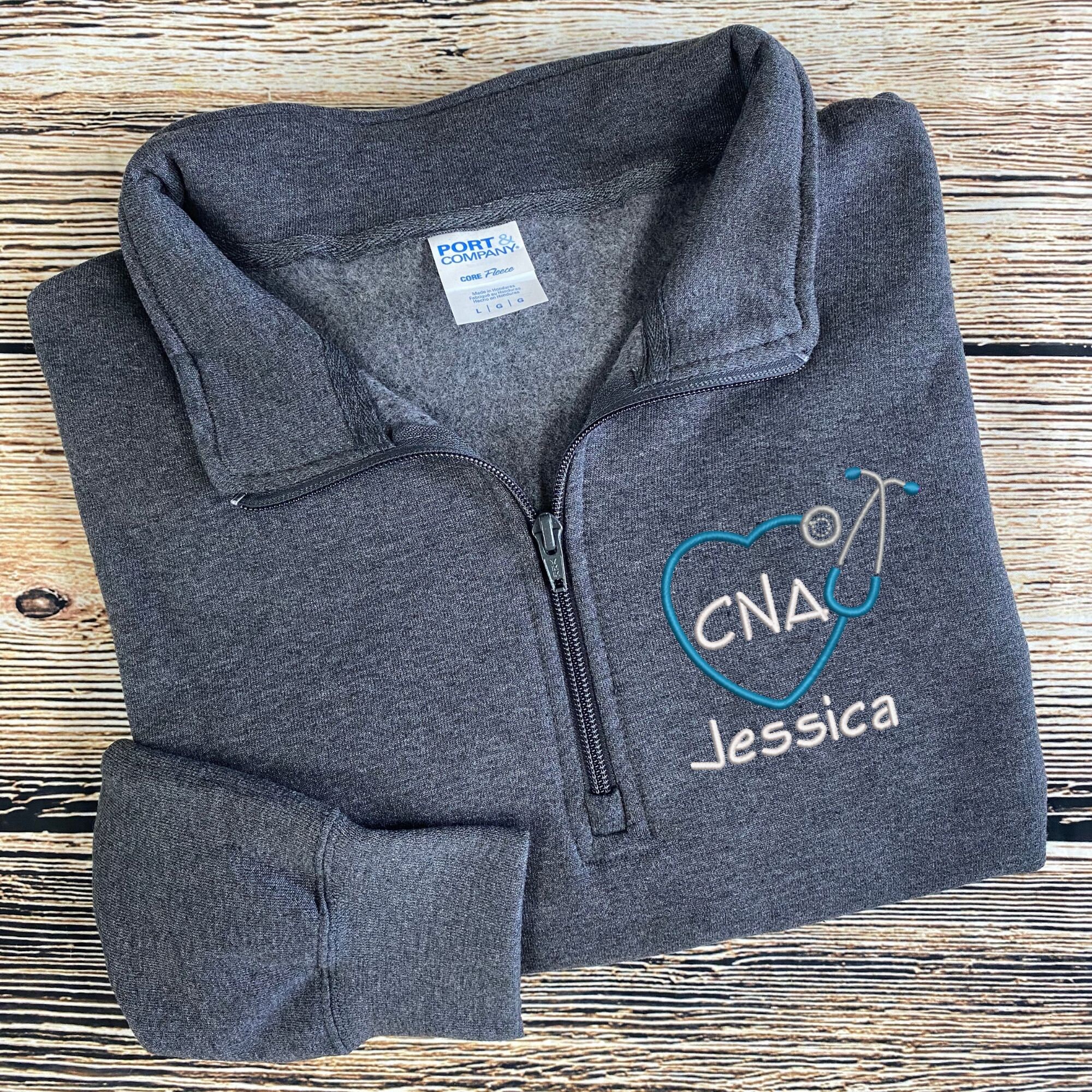 Quarter Zip CNA Pullover CNA Sweatshirt Cna Pullover Nursing Assistant Pullover Cna Pullover Stethoscope Pullover Gift for Cna Etsy