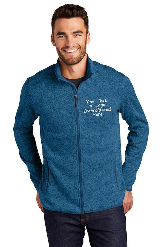 Your Company Custom Logo MEN S UNISEX Sweater Fleece Jacket Personalized Full Zip Jacket for Business Entrepreneurs Self employed Etsy