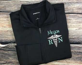Nurse Jacket | RN Jacket | RN Zip Sweatshirt | Nurse Gifts | Nurse Graduation Gift