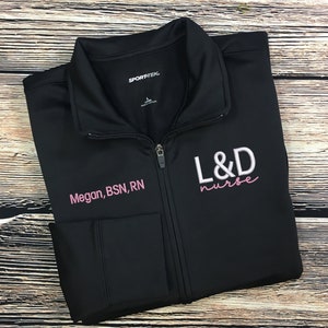 Nurse Jacket | Labor and Delivery Jacket | RN Zip Sweatshirt | Nurse Gifts | Nurse Graduation Gift | Peds Jacket | OBGYN nurse