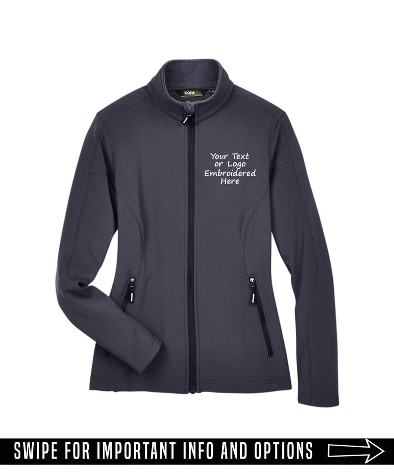 Your Company Soft Shell Jacket Logo Jacket Custom Text Etsy