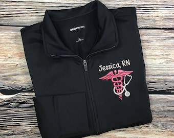 Nurse Stethoscope Jacket | RN Jacket | RN Zip Sweatshirt | Nurse Gifts | Nurse Graduation Gift