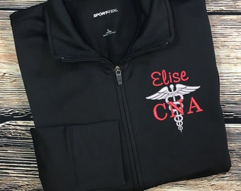 CNA Nurse Jacket | Certified Nurse Assistant | Labor and Delivery Jacket | RN Zip Sweatshirt | Nurse Gifts | Nurse Graduation Gift | CRNA