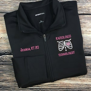 Radiology Tech Jacket | Rad Tech Jacket | RT Jacket | X-Ray Tech Jacket | Radiologic Technologist | Radiologic Technician | Medical Full-Zip