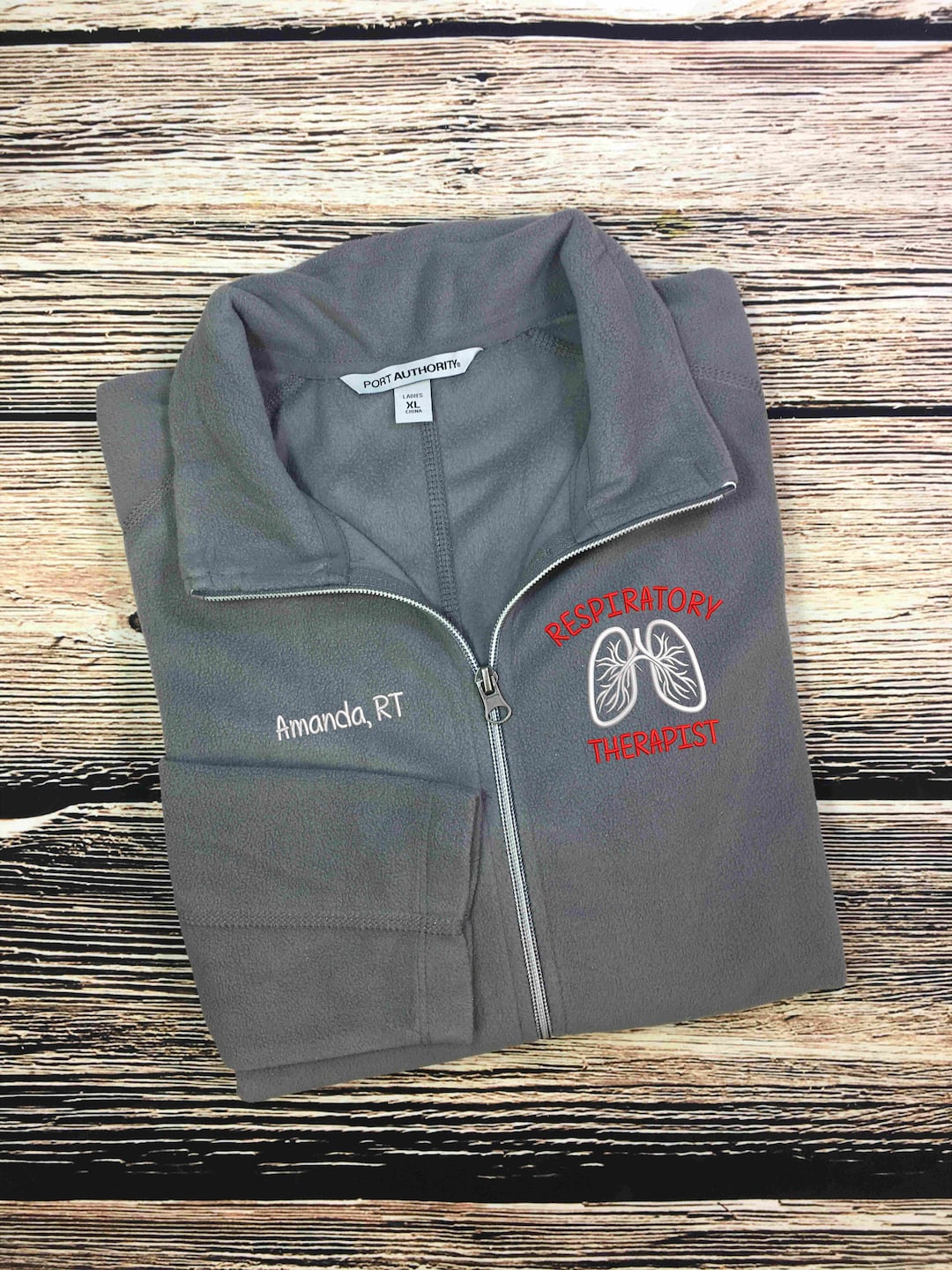Respiratory Therapist Fleece Jacket RT Jacket RT Zip Sweatshirt