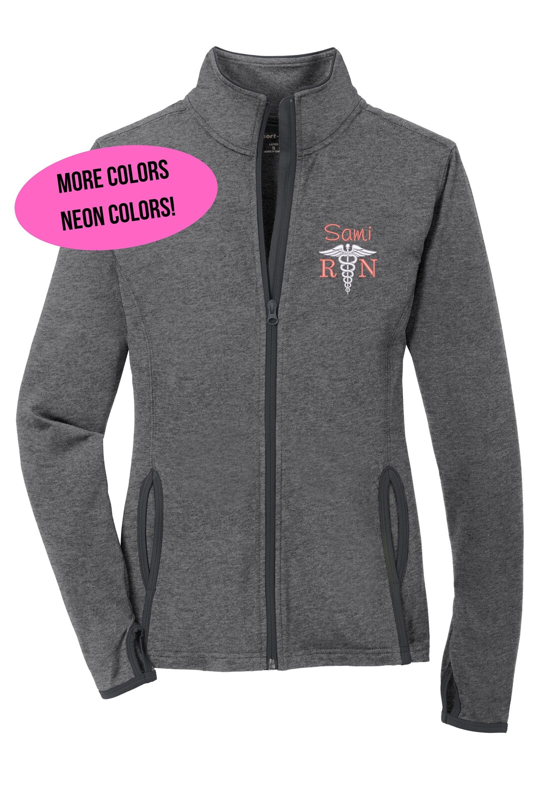 Registered Nurse Jacket Nursing Jacket RN Zip Sweatshirt Etsy