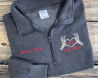 Rad Tech Jacket | Radiological Technologist Jacket | Rad Tech Zip Sweatshirt | RT(R) Tech Gift | Nurse Graduation Gift | Registered Rad Tech