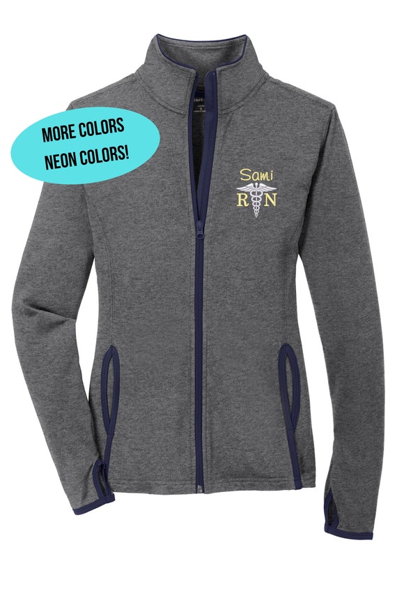 Chaqueta de enfermera registrada / Chaqueta gris y azul de enfermería /  Sudadera RN Zip / Regalos de enfermera / Regalo de graduación de enfermera  / Jersey BSN -  México