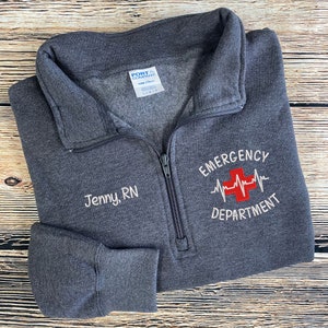 Emergency Department Sweatshirt | Medical Symbol Sweatshirt | Caduceus | Nurse Gift | Nurse Pullover