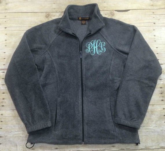 Monogrammed Full Zip Jacket Monogrammed Fleece Jacket 