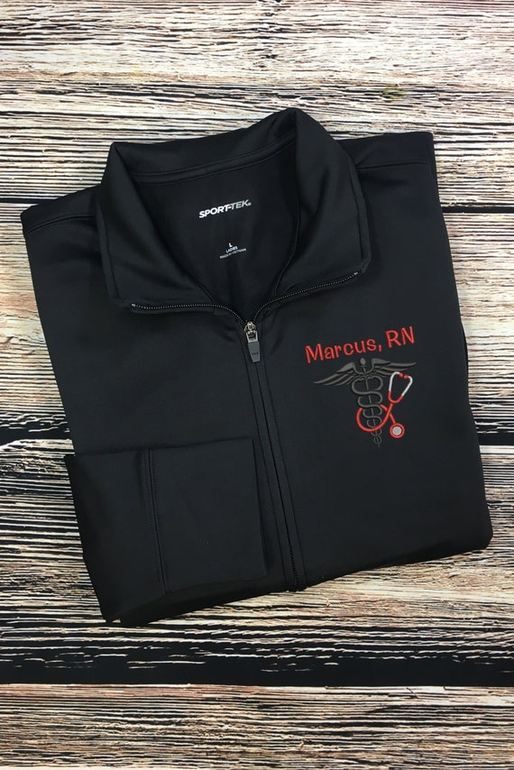 Men's/Unisex Nurse Jacket | ER Nurse Jacket | RN Zip Sweatshirt | Nurse Gifts | Nurse Graduation Gift | Emergency Department Male Nurse