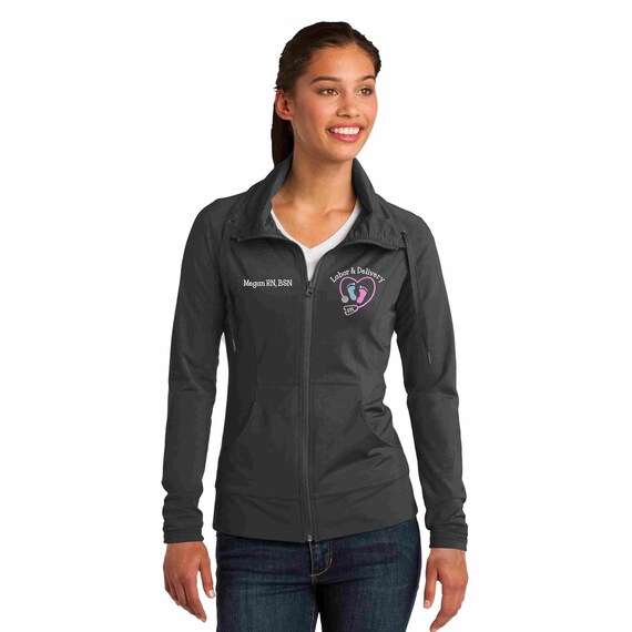 L D Nurse Jacket Labor and Delivery Jacket RN Zip Sweatshirt Nurse