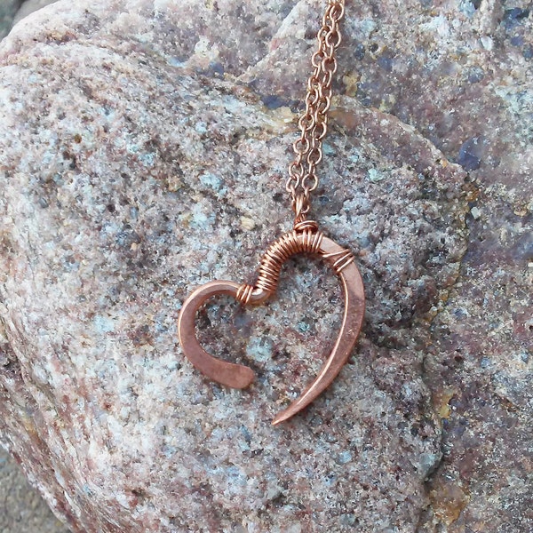 Copper Heart Necklace - "The Man in the High Castle" inspired