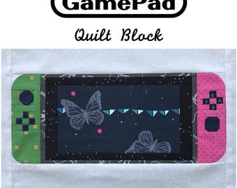 Game Pad Quilt Block, Foundation Paper Pieced (FPP) Downloadable PDF pattern