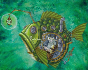 Jonah limited edition Steampunk Art Print