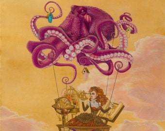 The Cartographer limited edition Steampunk art print