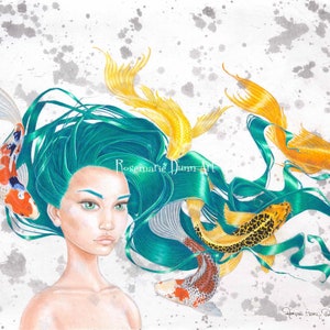 Limited Edition &quot;Koi&quot; whimsical print
