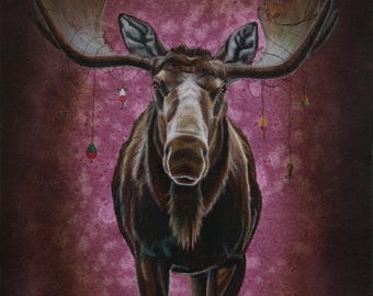 Tangled Moose limited edition art print