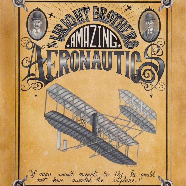 Wright Brothers Poster - Etsy