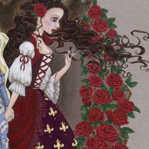 Snow White and Rose Red Fairy Tale Print image 3