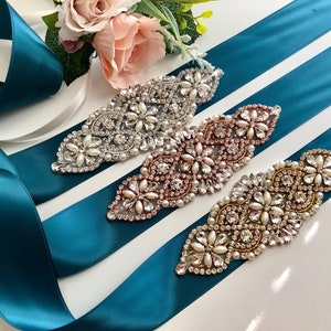 Teal Bridal Sash, Teal Wedding Belt, Bridesmaid Belt, Crystal Belt, Bridal Sash Belt, Teal Flower girl Belt Wedding, Bridal Accessories