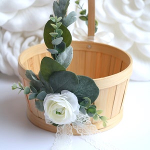 Willow Flower Girl Basket, Rustic Wedding Basket, Wood Flower Basket, Flower Girl Gift Willow Basket Flower Girl Baskets Wood Wedding Basket