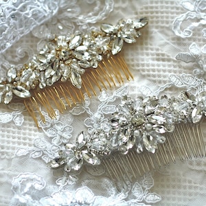 Gold or Silver Hair Comb, Rhinestone Hair Comb, Silver Hair Piece, Gold Hair Piece, Bridal Hair Piece, Wedding Hair Comb, Bridal Hair Comb
