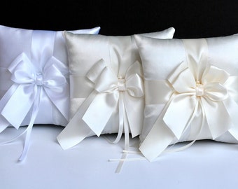 Ring Bearer Pillow, Wedding Ring Pillow, Ring Bearer Gift, Ring Bearer Pillows in 3 top colors - ivory, off-white and white, Ringkissen