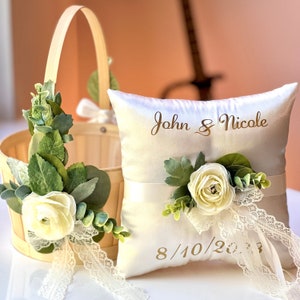 Flower Girl Basket Willow Basket Wedding Willow Flower Basket Rustic Flower Girl Baskets Decorated Basket Wood Wedding Baskets Flower Basket