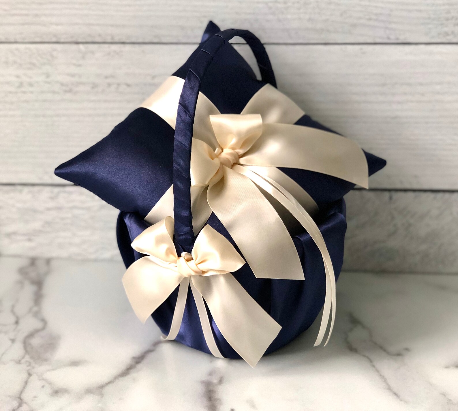 PREORDER- Mini Basket in Navy Chambray main image 0