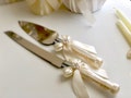 Ivory Cake Serving set, Ivory Cake Server Set, Beige Wedding Cake Cutting Set, Wedding cake knife and Server, Ivory Wedding knife set