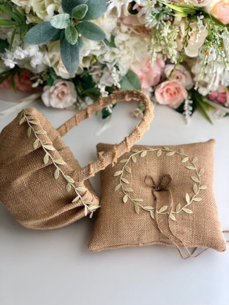 Gift Proposal Flower Girl Baskets Burlap Basket Rustic Wedding Basket Wedding Baskets Rustic Flower Girl Basket