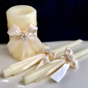 Ivory Cake Serving set, Ivory Cake Server Set, Beige Wedding Cake Cutting Set, Wedding cake knife and Server, Ivory Wedding knife set Unity Candles