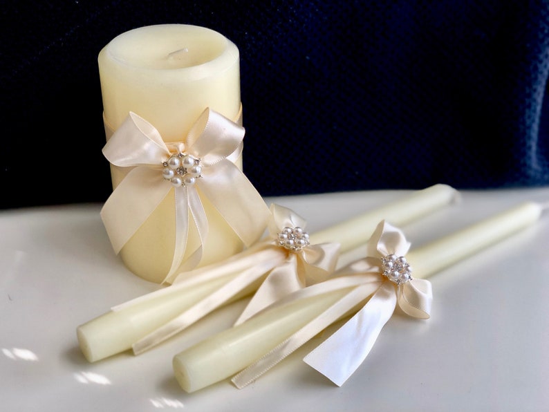 Ivory Cake Serving set, Ivory Cake Server Set, Beige Wedding Cake Cutting Set, Wedding cake knife and Server, Ivory Wedding knife set Unity Candles