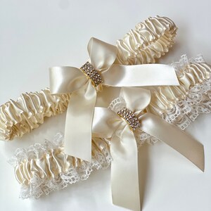 Flower Girl Basket and Ring Bearer Pillow Set Ivory Gold Wedding Basket ...
